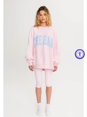 The Bar inside out reversible sweatshirt- peony/ iris